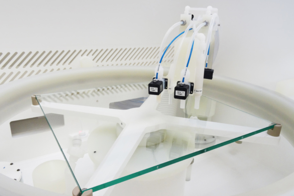 Temperature controlled resist and chemical lines